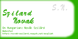szilard novak business card