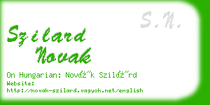 szilard novak business card